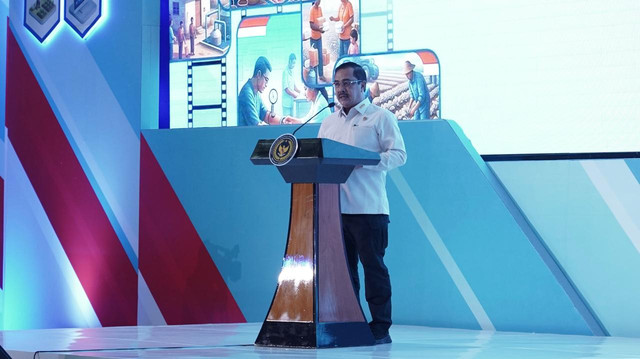 Menteri Imigrasi dan Pemasyarakatan (Menimipas) Agus Andrianto dalam Rapat Koordinasi Kemenimipas 2026 di Grand Mercure Jakarta Pusat, Senin (21/9/2026). Foto: Kemenimipas