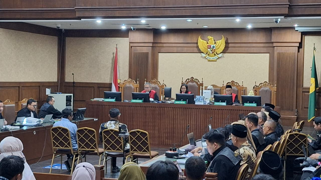Sidang eks Menteri Agama Yaqut Cholil Qoumas dkk terkait kasus dugaan korupsi kuota haji tambahan agenda pemeriksaan saksi di Pengadilan Tipikor Jakarta Pusat, Selasa (22/9/2026). Foto: Kevin Daniel/kumparan
