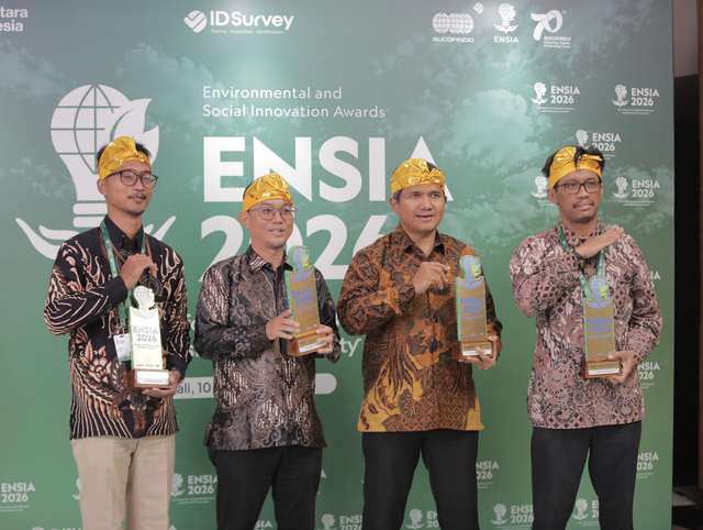 Empat bandara InJourney Airport berhasil raih empat penghargaan dalam ajang Environmental and Social Innovation Awards (ENSIA) 2026 di Bali. Foto: Dok. InJourney