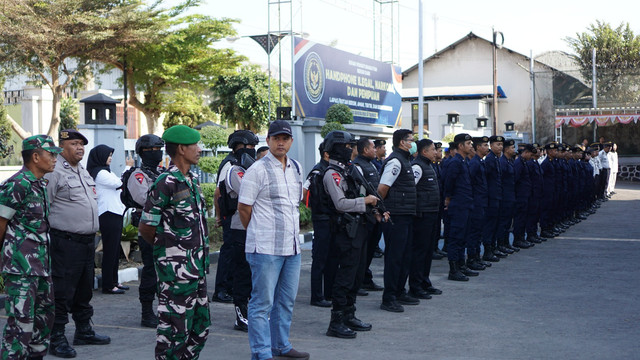 apel bersama menjelang razia di Lapas Narkotiak Yogyakarta