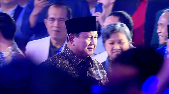 Presiden Prabowo Subianto hadir di acara HUT KE-28 Partai Amanat Nasional (PAN) di Plenary Hall, JCC, Jakarta, Jumat (18/9/2026). Foto: Kumparan.com