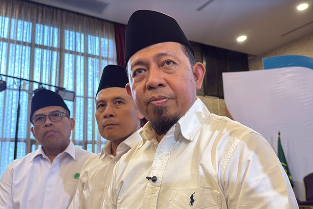 Dirjen Pesantren Kementerian Agama Basnang Said dalam agenda Media Gathering Hari Santri 2026 di Jakarta Selatan, Selasa (22/9/2026). Foto: Zahira Hilman/kumparan