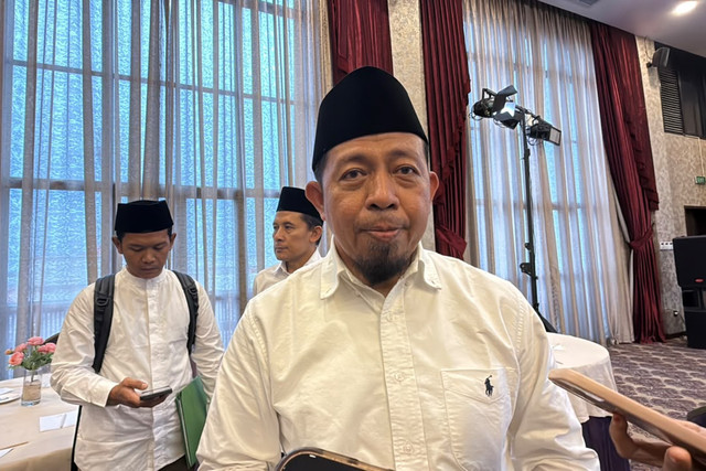 Dirjen Pesantren Kementerian Agama Basnang Said dalam agenda Media Gathering Hari Santri 2026 di Jakarta Selatan, Selasa (22/9/2026). Foto: Zahira Hilman/kumparan