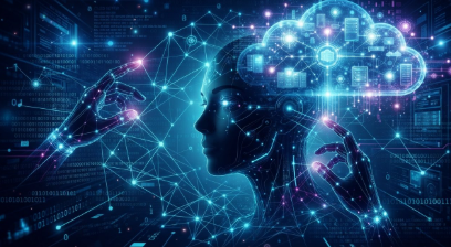 Foto: Dokumentasi AI (Gemini) oleh Penulis (Ilustrasi jaringan data dan pengawasan digital. Aktivitas harian pengguna dan pekerja diolah menjadi komoditas data oleh oligarki teknologi).