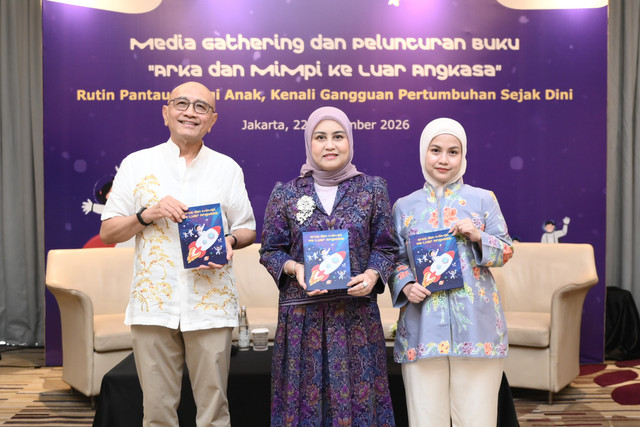 Peluncuran buku Arka dan Mimpi ke Luar Angkasa, Selasa (22/9/2026). Foto: Dok. kumparan