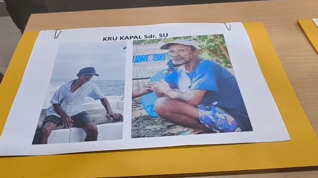 Polda Banten gelar foto Surakman, kru kapal 5 wartawan yang hilang, Rabu (23/9/2026). Foto: Dok. kumparan