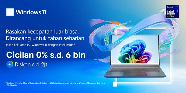 Waktunya beli Laptop Windows 11 di Blibli. Foto: Dok. Blibli