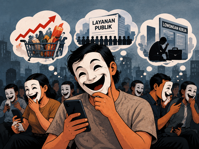 Di balik tawa dan komedi, terdapat keresahan masyarakat terhadap mahalnya kebutuhan hidup, pelayanan publik, dan sulitnya memperoleh pekerjaan.