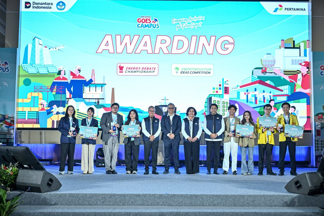 Pertamina umumkan pemenang Debate Championship (EDC) dan Energynovation Energy Debate Championship (EDC) program Pertamina Goes to Campus (PGTC) 2026 di Auditorium MyPertamina, Universitas Pertamina, Jakarta pada Rabu (23/9). Foto. Dok. Pertamina 