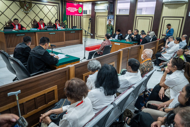 Suasana sidang putusan banding terdakwa kasus dugaan korupsi pengadaan Chromebook dalam program digitalisasi pendidikan di Kemendikbudristek Nadiem Anwar Makarim di Pengadilan Tinggi DKI Jakarta, Jakarta, Kamis (24/9/2026).  Foto: Bayu Pratama S/ANTARA FOTO