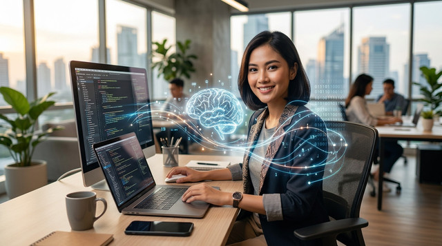 Ilustrasi penggunaan Artificial Intelligence (AI) | Gemini AI