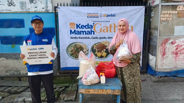 Penyaluran Dana Zakat untuk Program Modal Usaha Program Warung Barokah (Sumber: DT Peduli)