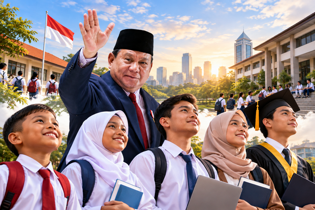 Foto: Ilustrasi Pendidikan Gratis Indonesia (Diolah Oleh Penulis)