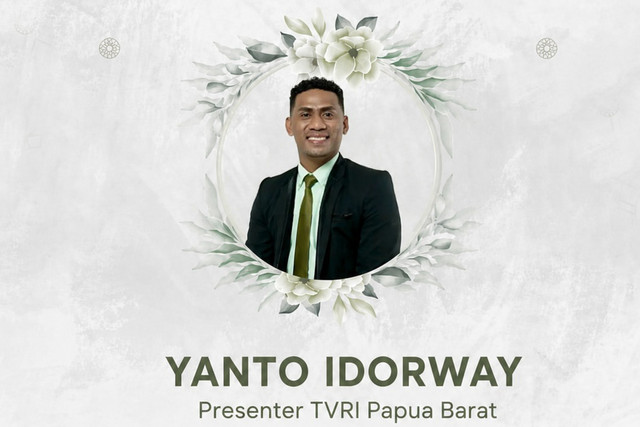 Yanto Idorway, presenter TVRI Papua Barat. Foto: Instagram/ @tvrinasional