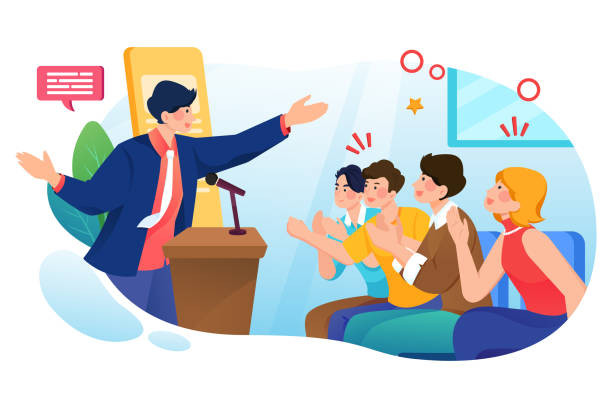 ilustrasi: konferensi Bisnis. Karya: hoangpts/iStock