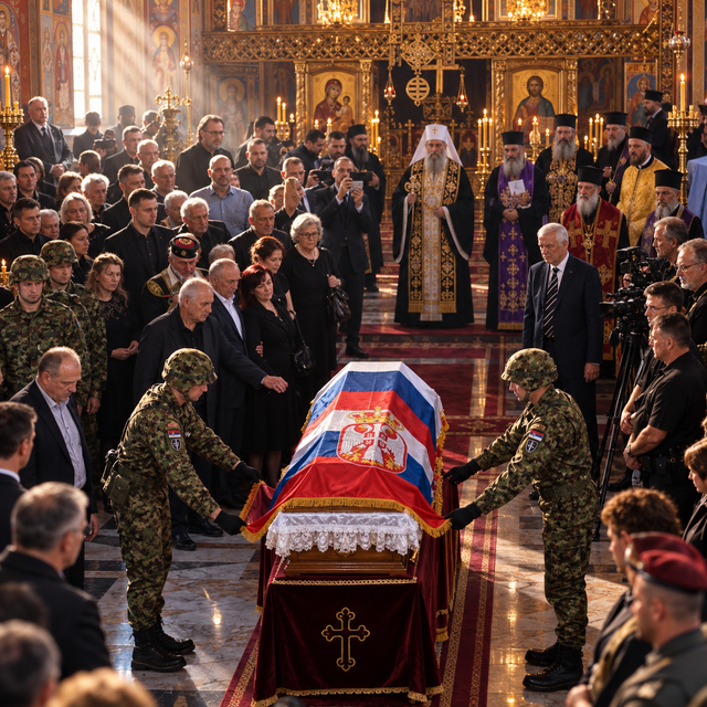 Pemakaman Ratko Mladić pada 7 September 2026 di Beograd, Ibukota Serbia. Kematian terpidana kejahatan perang dan kejahatan kemanusiaan Ratko Mladić dimakamkan dalam upacara kenegaraan di Serbia. Sumber gambar: gambar buatan AI. 