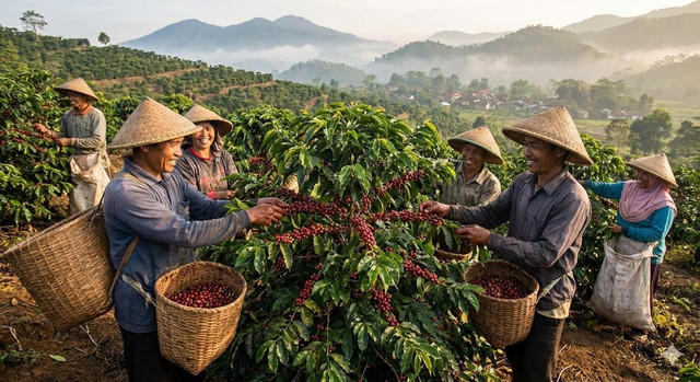 perkebun kopi empat lawang, 09:14, 28-09-2026, dok:rio wijaya