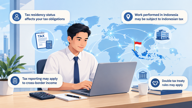 Sumber foto: AII                                                                                                                                       Ilustrasi bekerja dari Indonesia untuk perusahaan asing dan kaitannya dengan kewajiban pajak