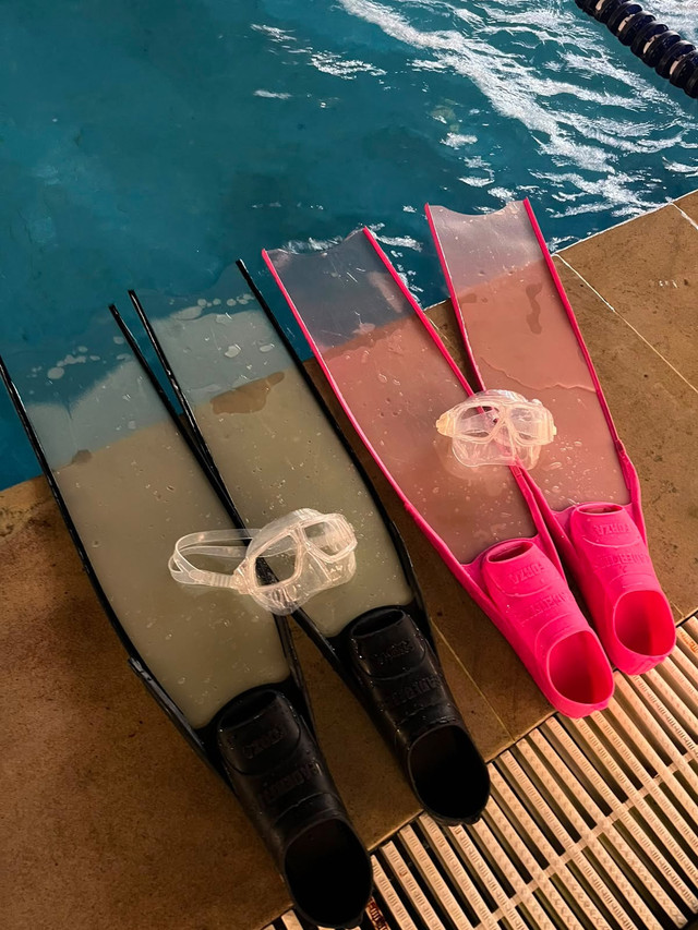 foto asli milik angeline saat latihan freedive bersama coach