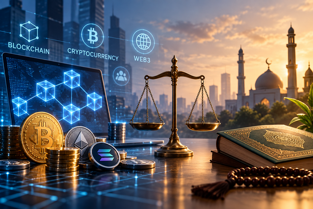 chat gpt : ilustrasi crypto, blockchain, dan web3 : tantangan ekonomi syariah