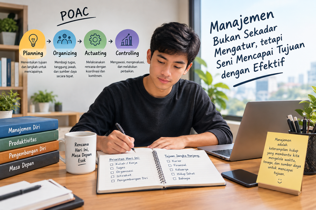 ilustrasi manajement, sumber: Dok. pribadi/Ai
