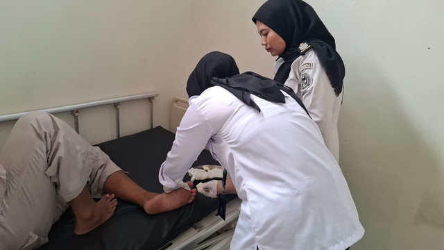 Respons Cepat Petugas Klinik Rutan Bengkulu Tangani WBP Terluka