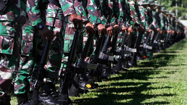  Ilustrasi anggota TNI AD Foto: ANTARA FOTO/Rahmad
