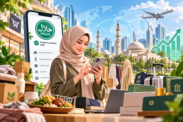 chatgpt : ilustrasi halal lifestyle : tren konsumen dan peluang ekonomi syariah