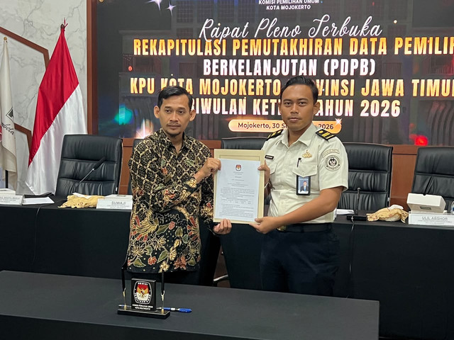 Perkuat Kolaborasi Pembinaan, Lapas Mojokerto Hadiri Rapat Pleno Terbuka Pemutakhiran Data Pemilih Berkelanjutan (Foto:HumasLapasMoker)