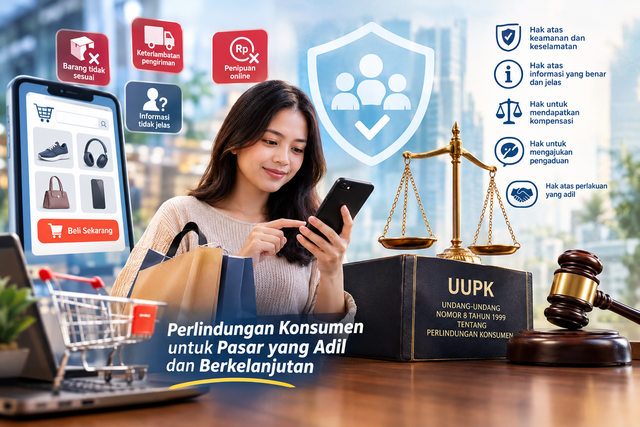 Ilustrasi perlindungan konsumen di tengah pasar digital. Foto: Generate by AI