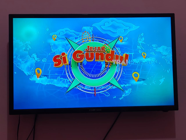 Pemutaran Program Jejak Si Gundul Trans 7. Sumber: Dokumentasi Pribadi.