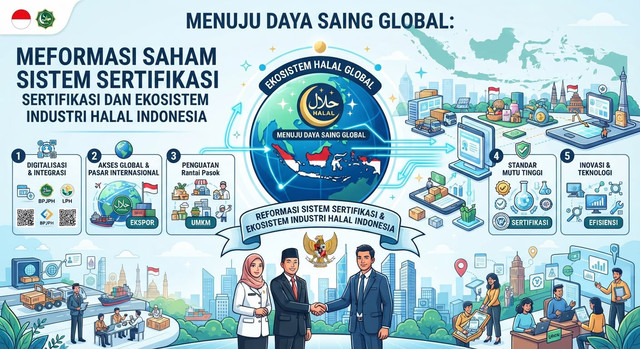 AI Gemini: Ilustrasi Menuju Daya Saing Global: Reformasi Ekosistem Industri Halal