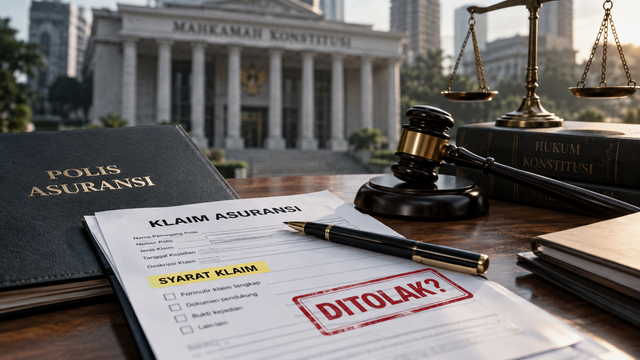 Ilustrasi klaim asuransi pasca Putusan MK Nomor 25/PUU-XXIV/2026. Foto: dibuat dengan AI