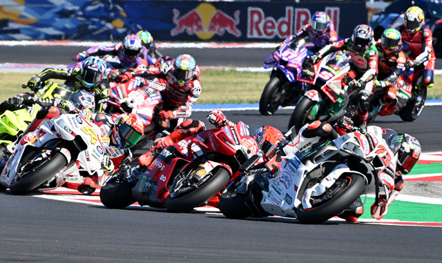Balapan MotoGP Grand Prix San Marino berlangsung yang di Sirkuit Misano. Foto: Jennifer Lorenzini/REUTERS