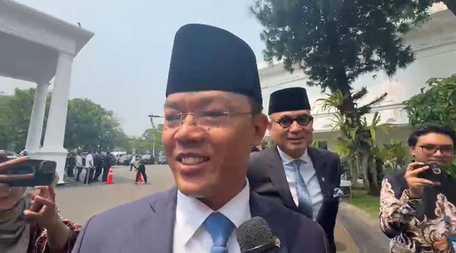 Menteri Luar Negeri, Sugiono bersama Wakil Menteri Luar Negeri, Armnatha Nasir saat ditemui di Istana Negara, Jakarta, Kamis (1/10/2026). Foto: Zamachsyari/kumparan