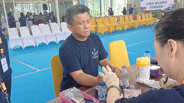 Ferdy Sambo saat tes kesehatan di Lapas Cibinong. Foto: Dok. Istimewa
