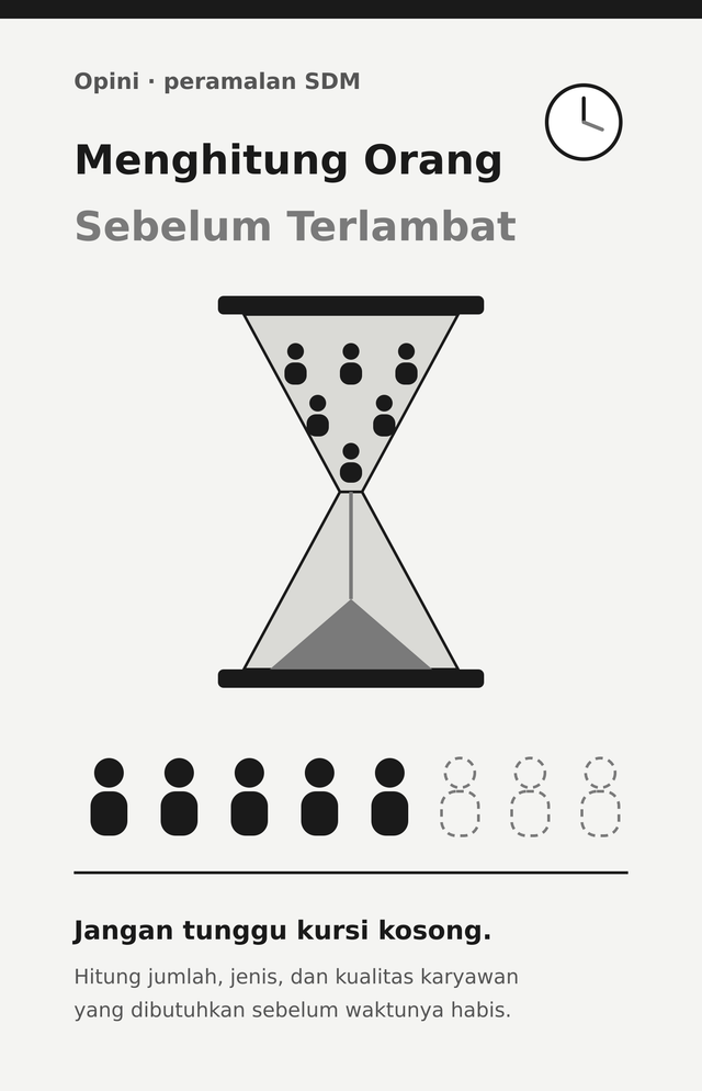 menghitung orang sebelum terlambat ilustrasi gambar by AI