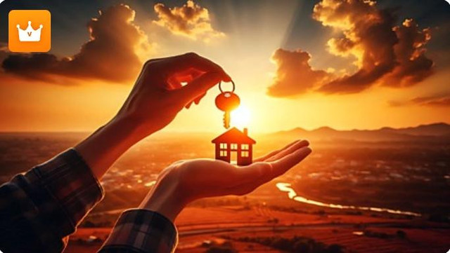 Sumber Foto:https://id.pngtree.com/freebackground/a-hand-holding-key-and-house-against-warm-golden-sunset-background-symbolizing-new-home-or-real-estate-success_16110847.html
