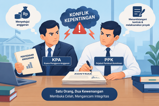 Konflik Kepentingan KPA dan PPK, Satu Orang dengan Dua Kewenangan