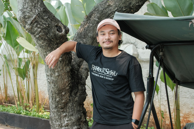 Pemeran film Rambut Sewu: Satu Langkah Getih Yusuf Mahardika saat berkunjung ke kantor kumparan, jakarta, Senin (5/10/2026). Foto: Akbar Mubarak/kumparan