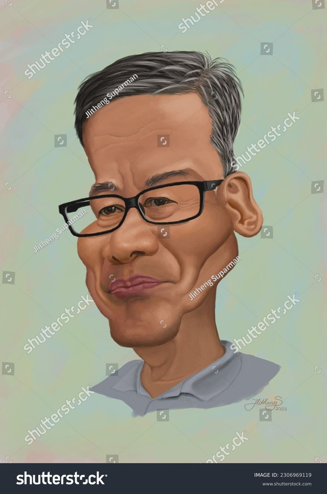 Ilustrasi Rocky Gerung (Sumber: Shutterstock)