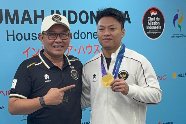Kontingen Indonesia saat di Asian Games 2026 di Nagoya, Jepang. Foto: Soni Insan Bagus L/kumparan
