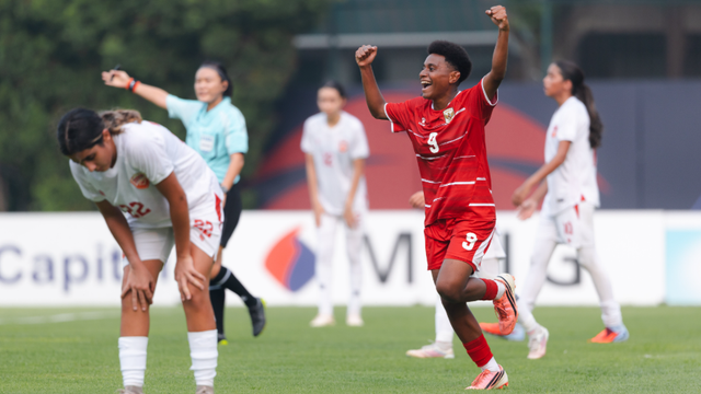 Timnas Wanita Indonesia U-17 saat melawan Bahrain pada pertandingan Kualifikasi Piala Asia Wanita U-17 2027 di Bishan Stadium, Singapura, Senin (5/10/2026). Foto: AFC