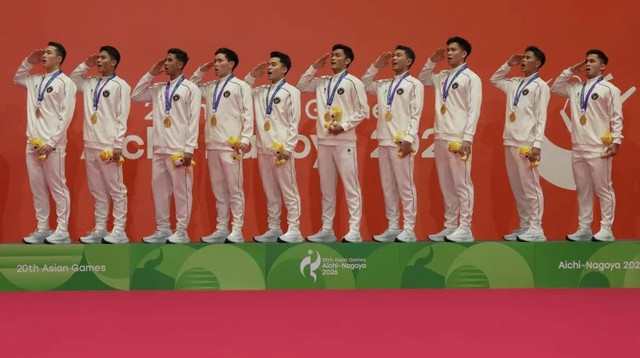 Kontingen Indonesia menutup perjuangan di Asian Games Aichi-Nagoya 2026 dengan 5 medali emas, 11 perak, dan 23 perunggu.(Foto: Gilang/Kemenpora)