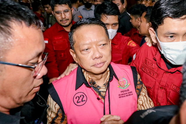 Febrie Adriansyah menghadiri sidang dakwaan kasus dugaan pemerasan dan TPPU di Pengadilan Tindak Pidana Korupsi, Jakarta, Rabu (7/10/2036). Foto: Jamal Ramadhan/kumparan