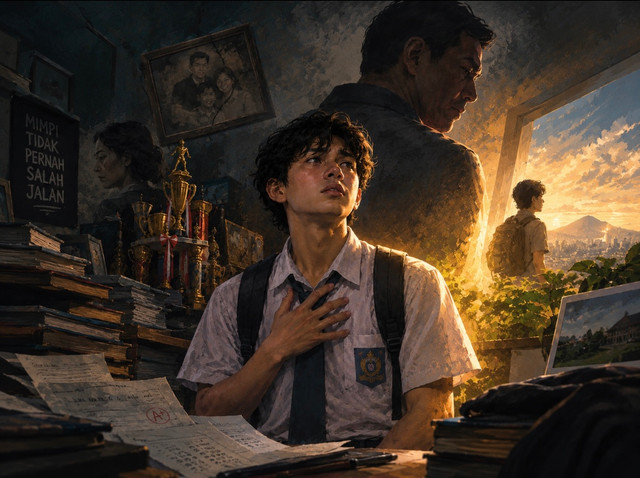 Sumber: Generated AI Ilustrasi Film Aku Sebelum Aku