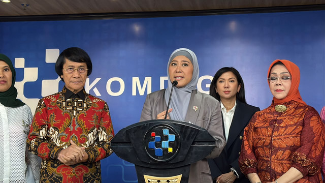Menteri Komunikasi dan Digital (Komdigi) Meutya Hafid dalam agenda Update Implementasi PP TUNAS di Kementerian Komdigi Jakarta Pusat, Rabu (7/10/2026). Foto: Zahira Hilman/kumparan