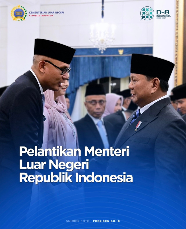 Pelantikan Menteri Luar Negeri Republik Indonesia. Sumber foto: Presiden.go.id