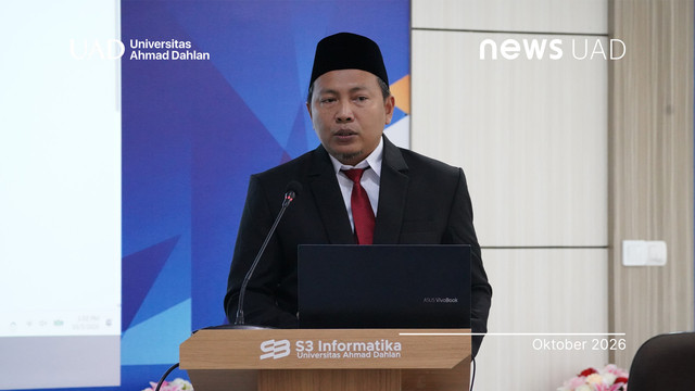 Aris Rakhmadi, lulusan pertama Program Studi S3 Informatika Universitas Ahmad Dahlan (UAD) (Foto. Humas UAD)