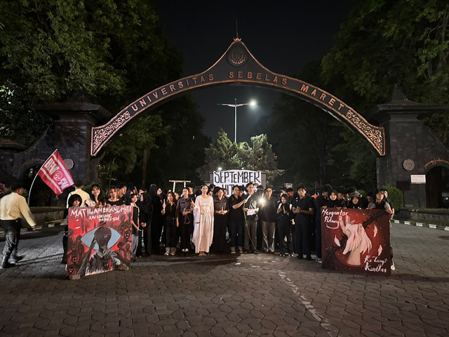 Aksi Peringatan September Hitam di Boulevard UNS pada 30 September 2026. Sumber : dokumentasi oleh Naifah Nasywa